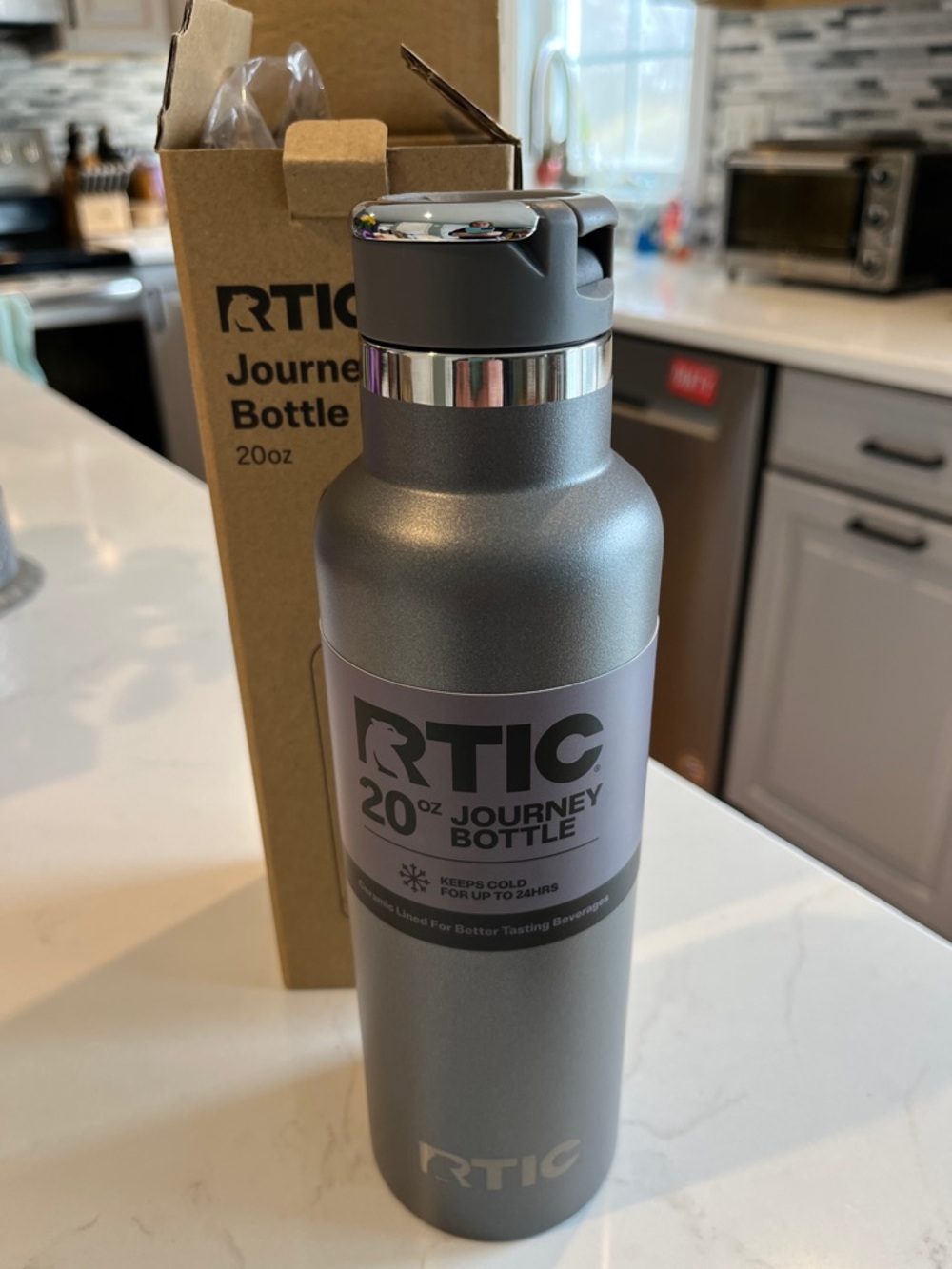 RTIC 20oz Journey Bottle - Metallic Gray